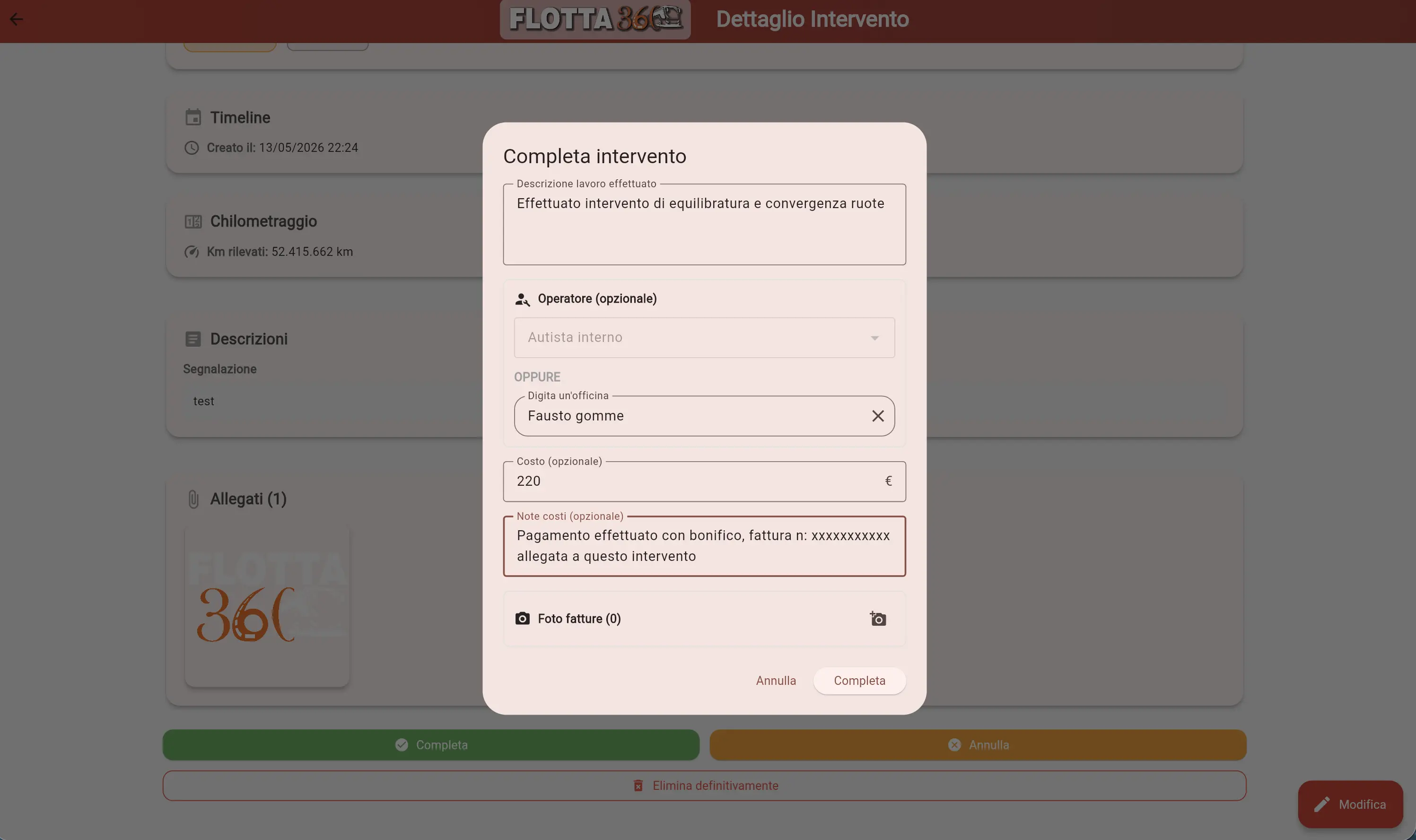 Flotta 360 — interventi