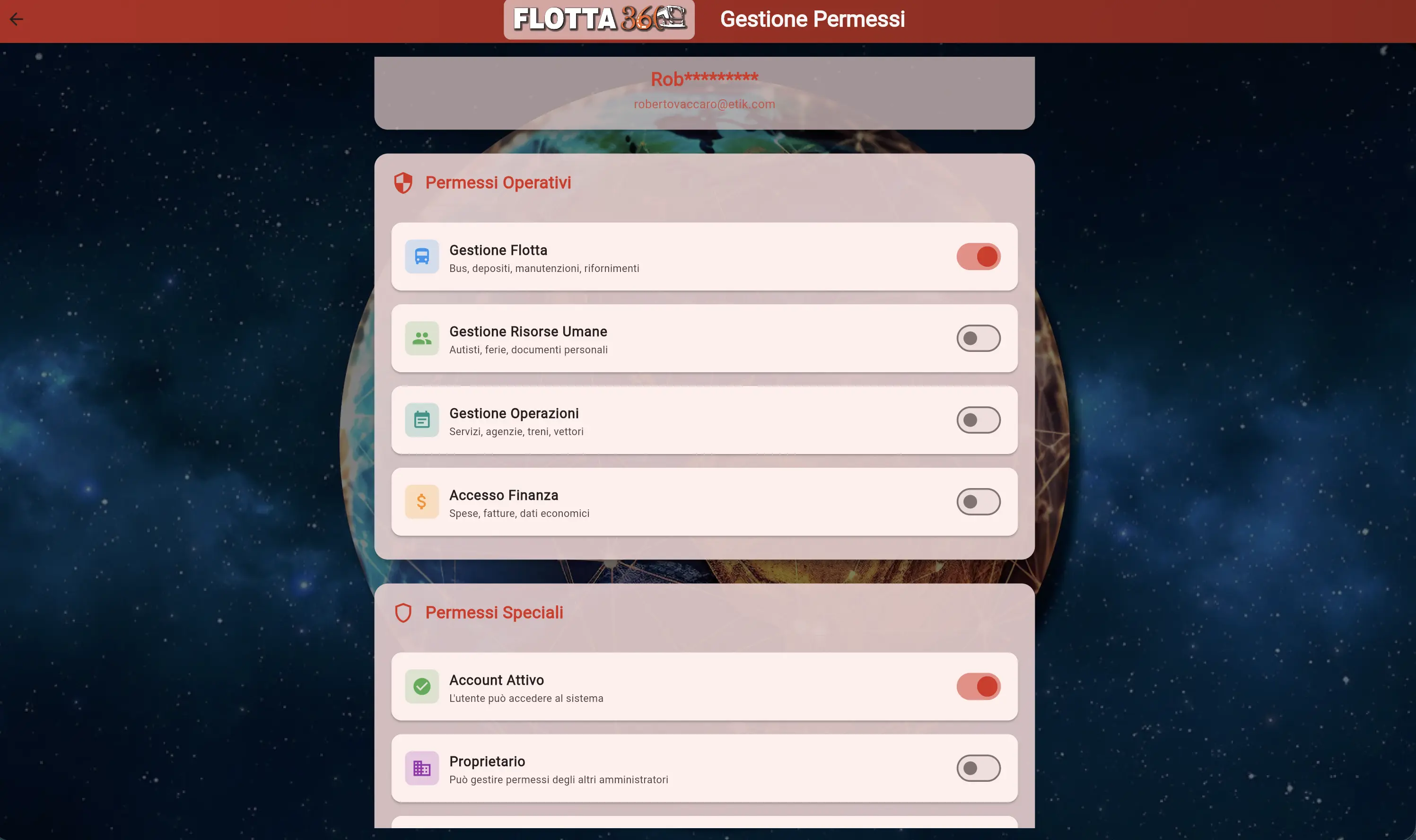 Flotta 360 — gestione ruoli